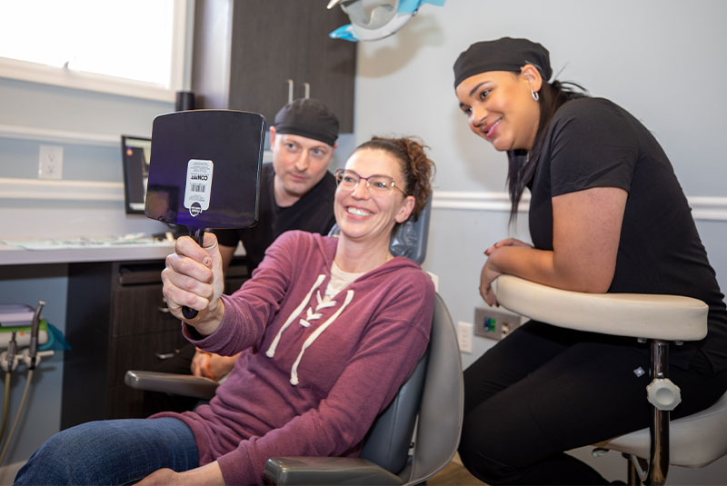 veneers patient smiling